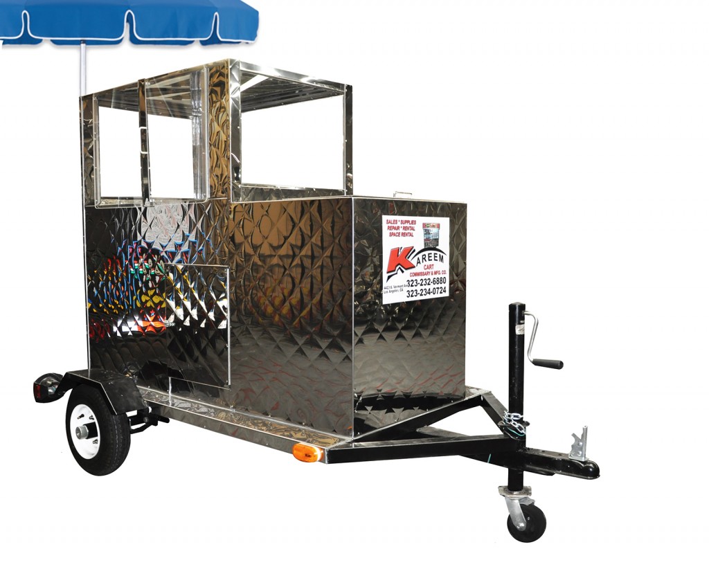 Trailer Fruit Cart with Beverages Bin by Kareem Carts Manufacturing Co.