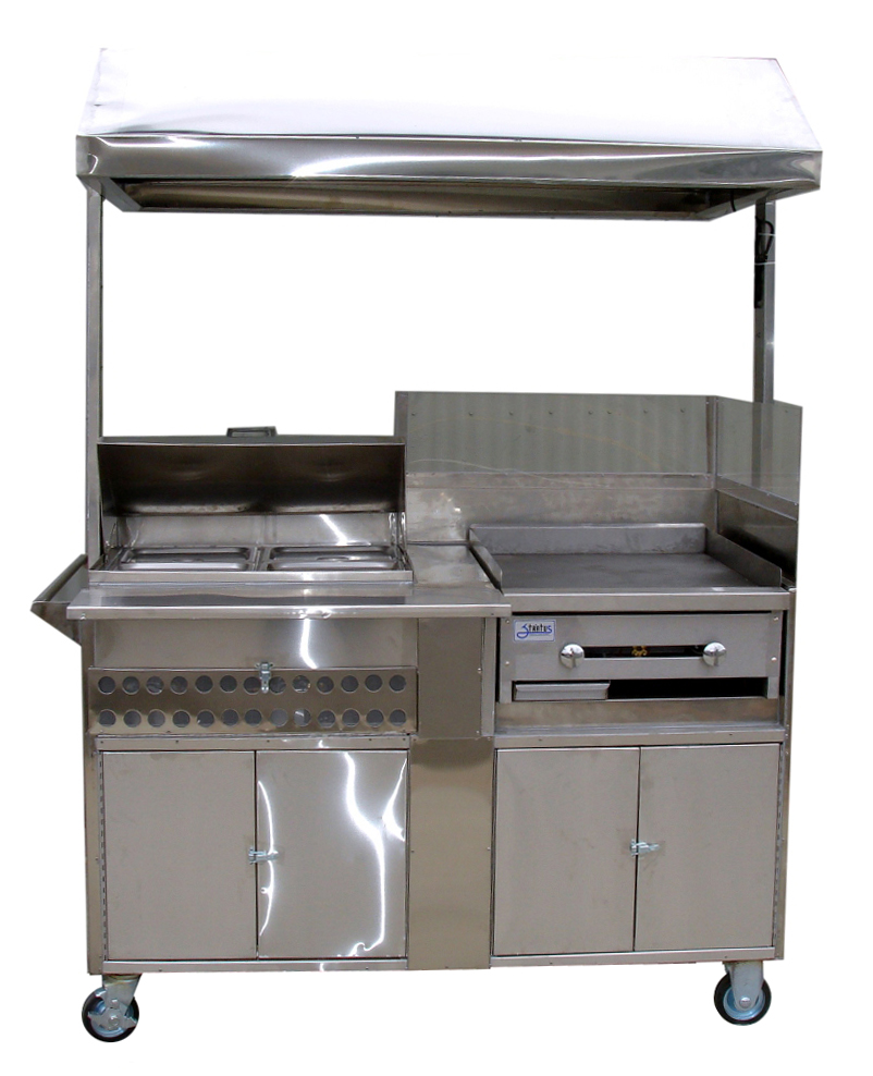 Custom Grill Push Cart Kareem Carts Commissary & Manufacturing, Co.