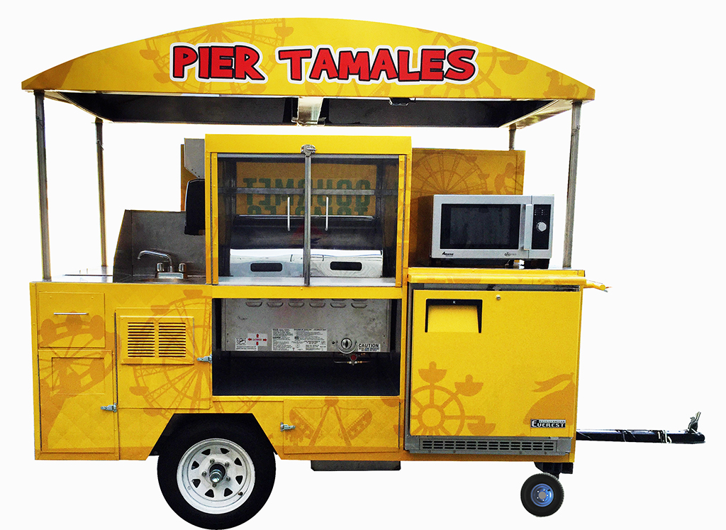 Tamales cart by Kareem Carts Co. in Los Angeles California USA