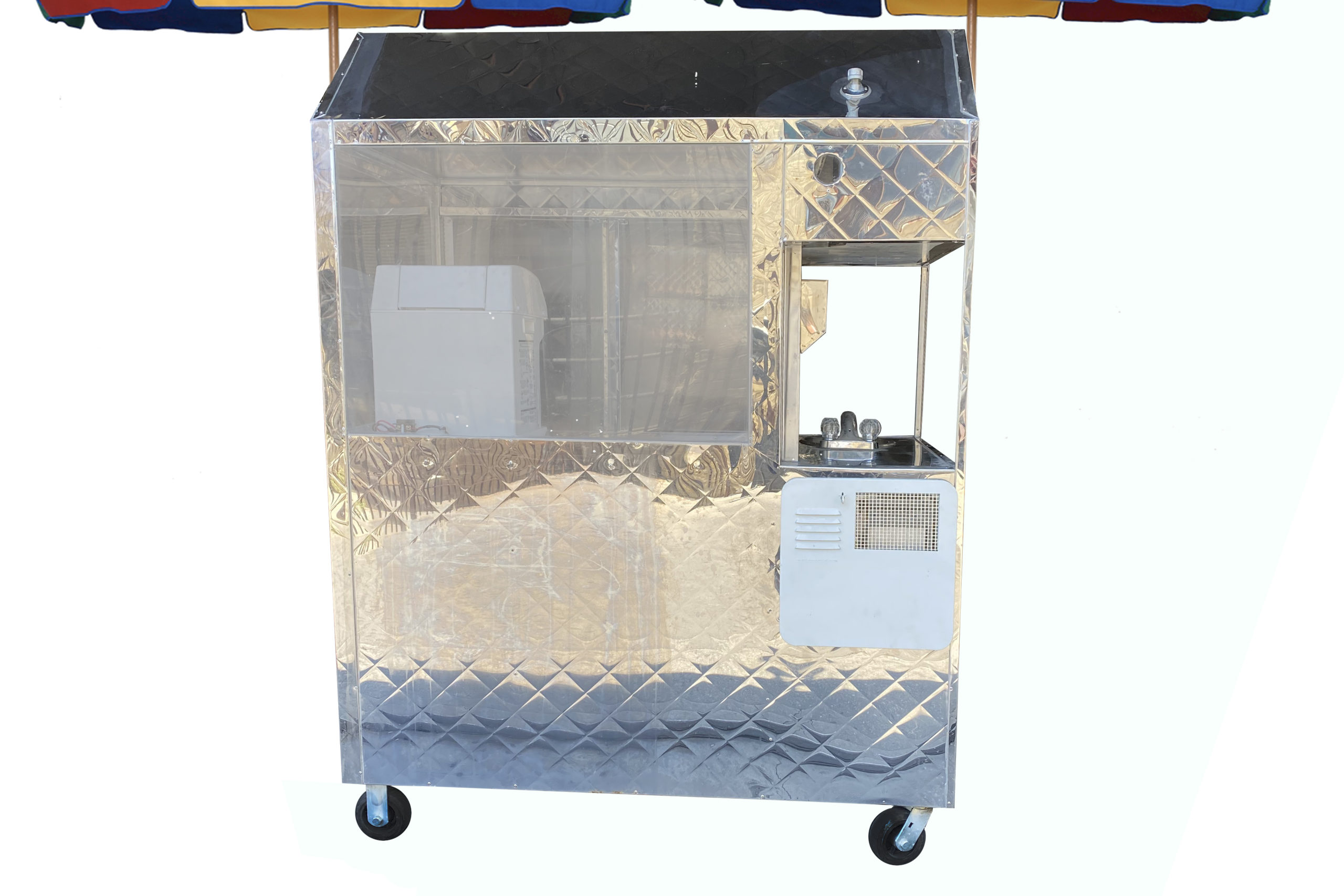 shaved ice cart back Kareem Carts Commissary & Manufacturing, Co.