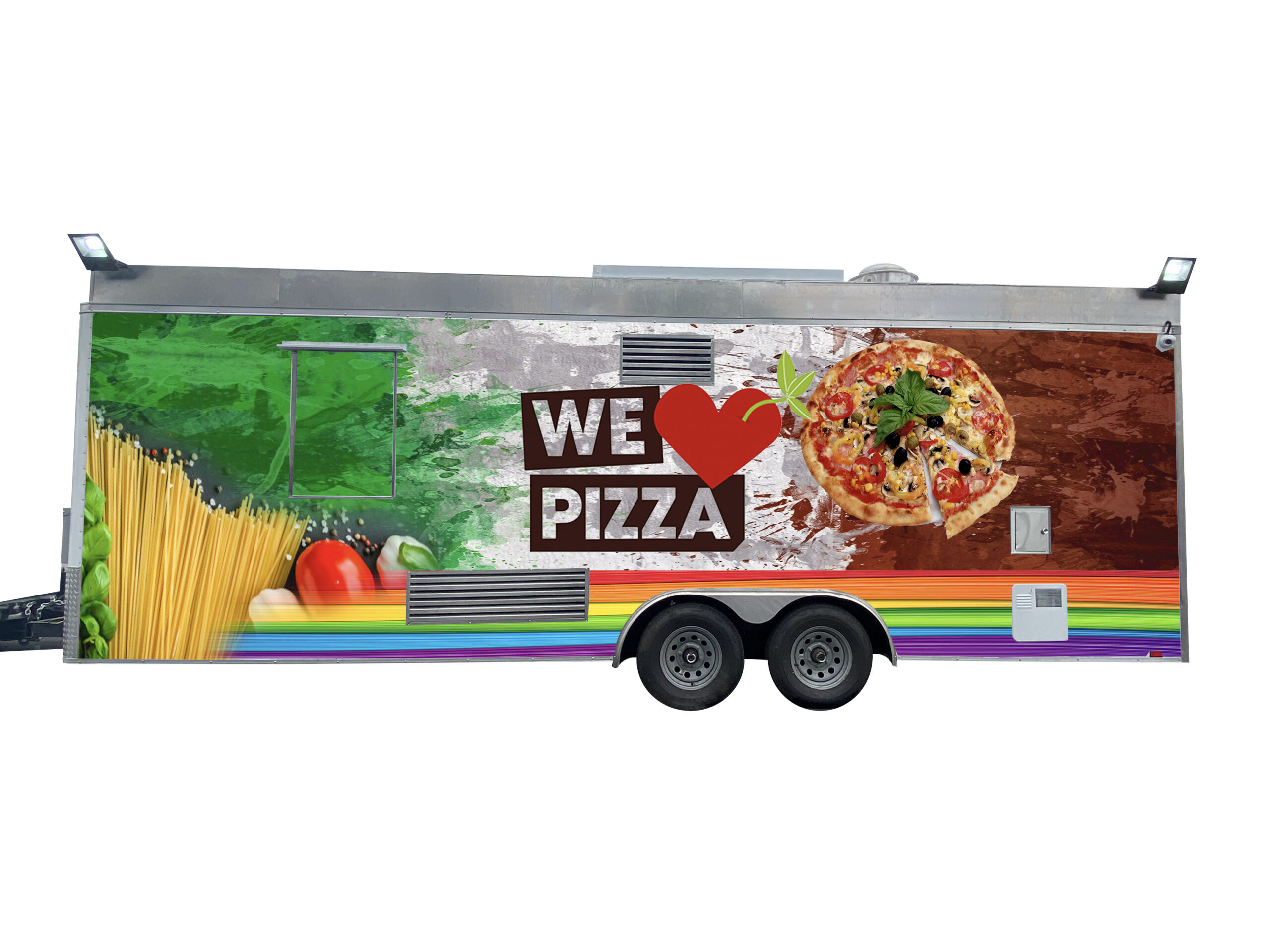 Pizza & Pasta Walkin food trailer Kareem Carts Commissary