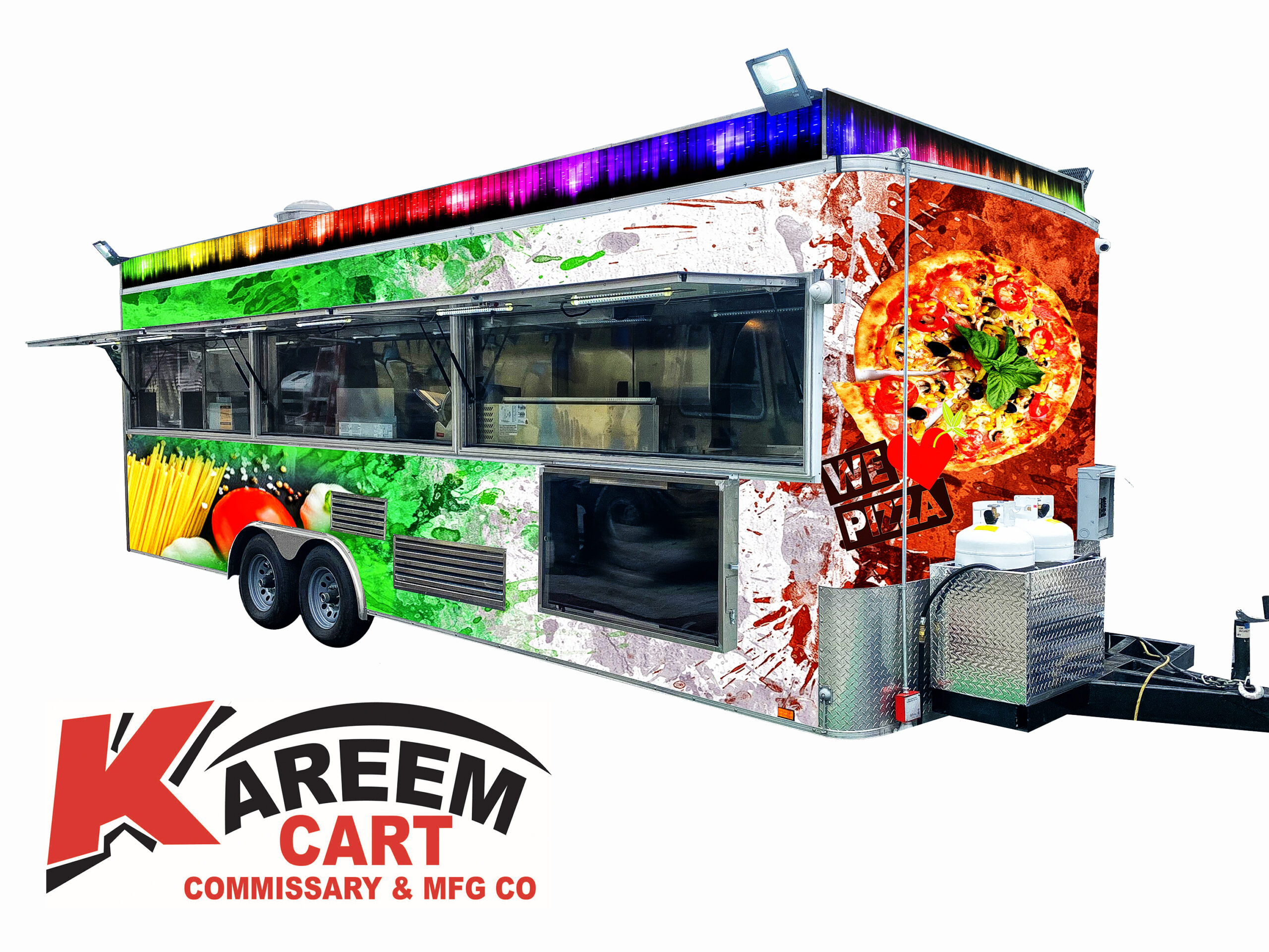 Pizza & Pasta Food Trailer Kareem Carts Commissary & Manufacturing, Co.